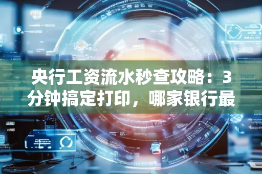 央行工资流水秒查攻略:3分钟搞定打印,哪家银行最快?