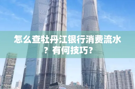 怎么查牡丹江银行消费流水?有何技巧?