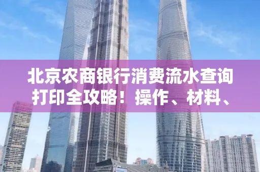 北京农商银行消费流水查询打印全攻略!操作、材料、避坑指南都在这里