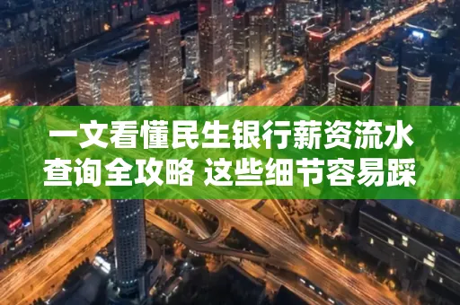 一文看懂民生银行薪资流水查询全攻略 这些细节容易踩雷