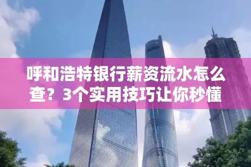 呼和浩特银行薪资流水怎么查?3个实用技巧让你秒懂