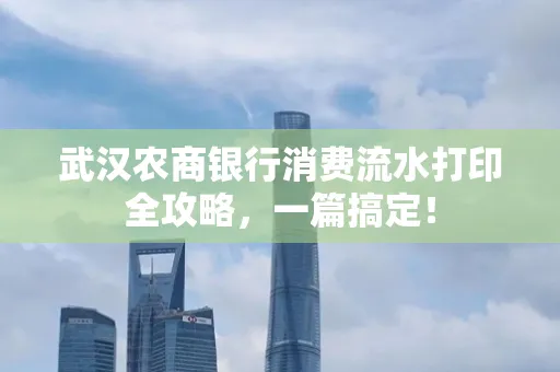武汉农商银行消费流水打印全攻略,一篇搞定!