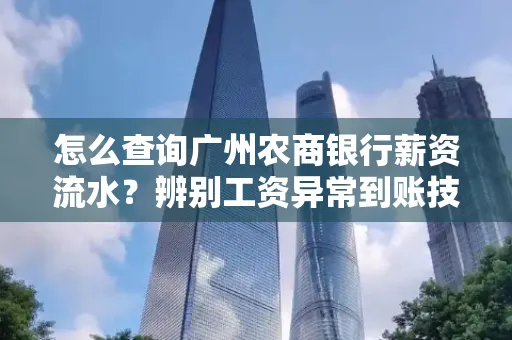 怎么查询广州农商银行薪资流水?辨别工资异常到账技巧?