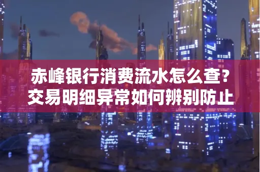 赤峰银行消费流水怎么查？交易明细异常如何辨别防止诈骗