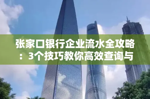 张家口银行企业流水全攻略:3个技巧教你高效查询与风险规避