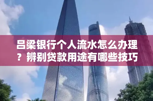 吕梁银行个人流水怎么办理?辨别贷款用途有哪些技巧?