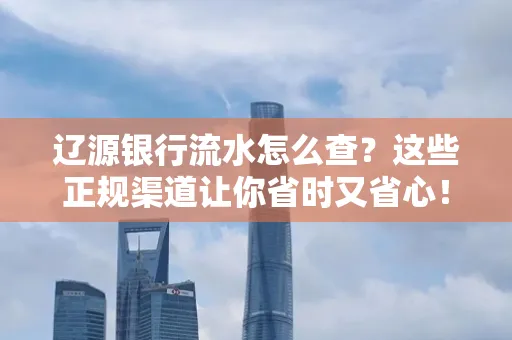 辽源银行流水怎么查?这些正规渠道让你省时又省心!