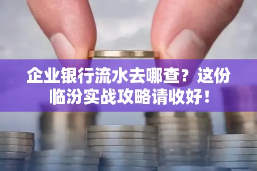 企业银行流水去哪查?这份临汾实战攻略请收好!