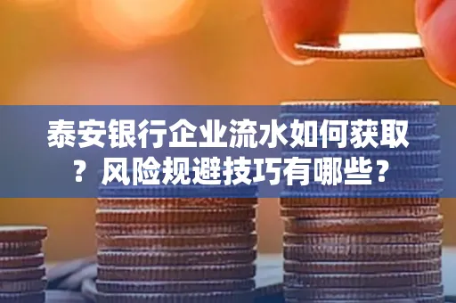泰安银行企业流水如何获取?风险规避技巧有哪些?