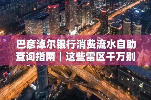 巴彦淖尔银行消费流水自助查询指南|这些雷区千万别踩