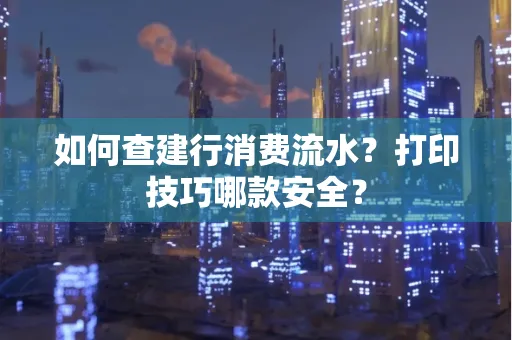 如何查建行消费流水?打印技巧哪款安全?