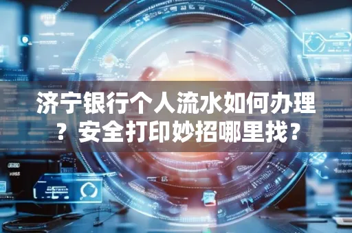 济宁银行个人流水如何办理?安全打印妙招哪里找?
